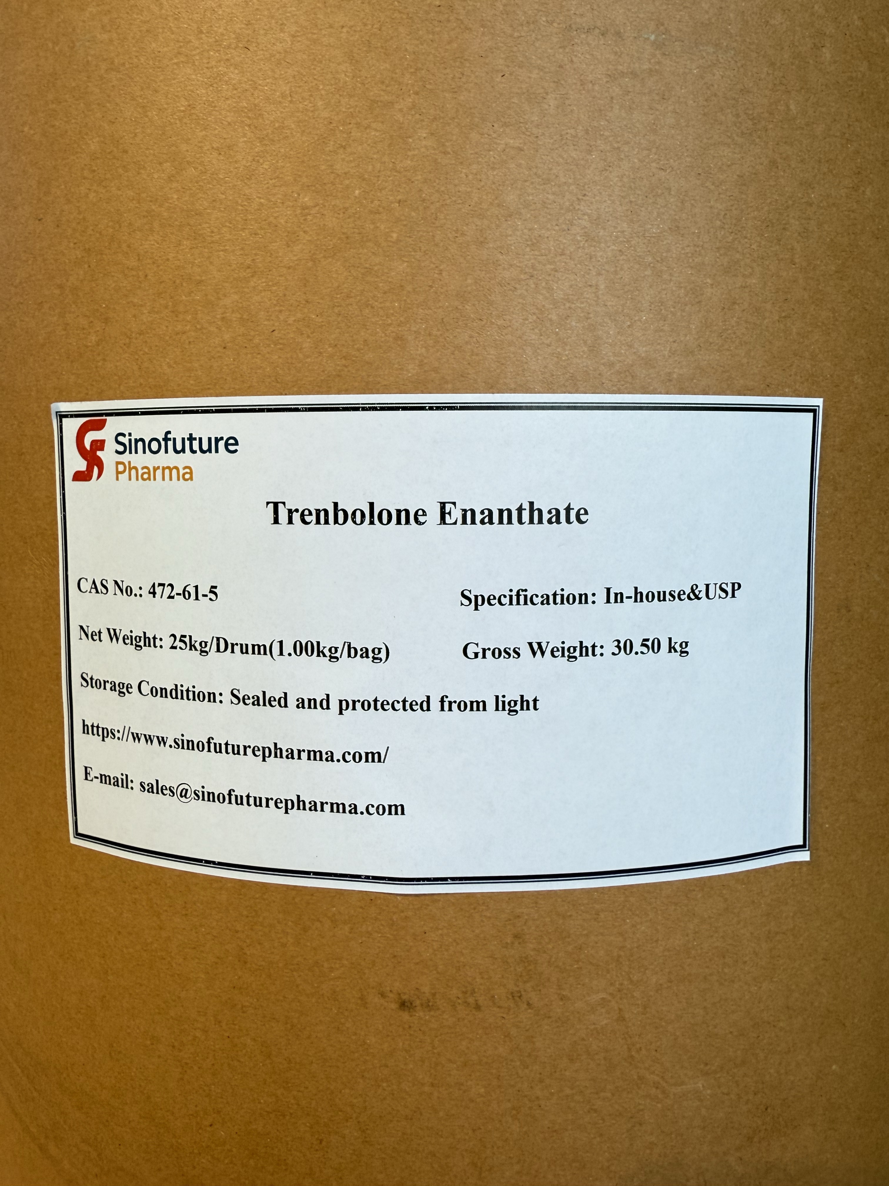 Trenbolone Enanthate CAS № 10161-35-8 Өндіруші | SINOFUTURE PHARMA артықшылықты жеткізуші